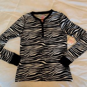 Zebra print long sleeve shirt